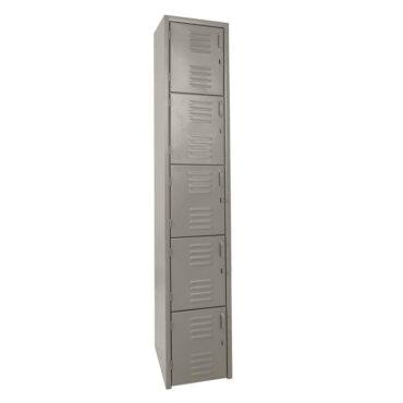 locker metalico de 5 puertas en color gris