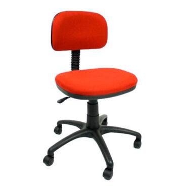 silla secretarial para oficina en color rojo tapizada en tela L100