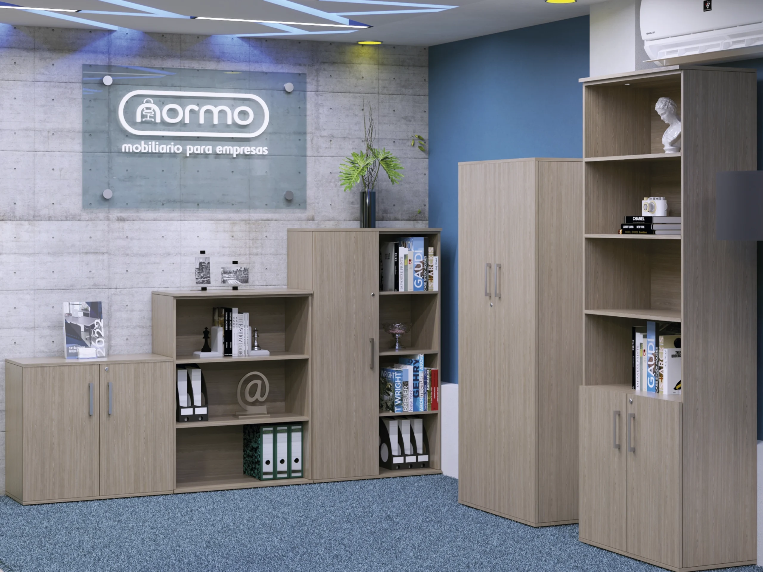 Libreros a piso